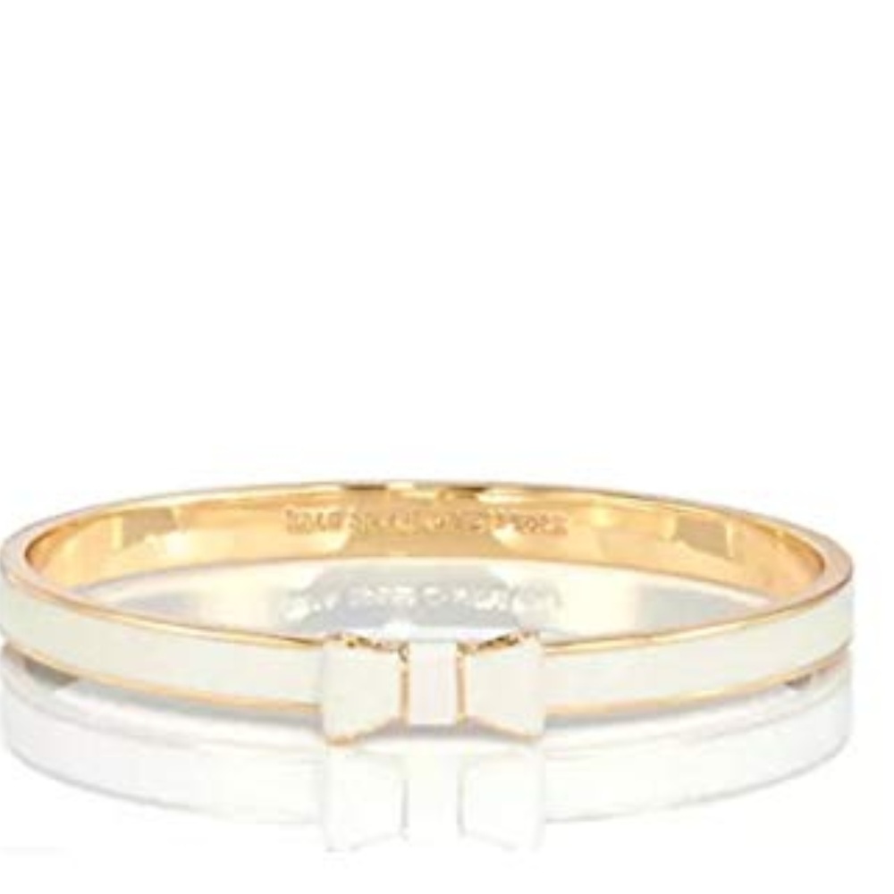 Kate Spade "Take a Bow" Bangle - Cream/Gold